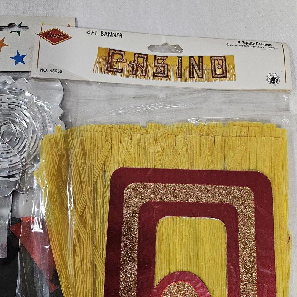 Vintage Casino Party Theme Night Decorations. 80's 90's Game Night Poker - Picture 7 of 8